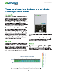 Measuring silicone layer thickness and distribution in cartridges with Bouncer